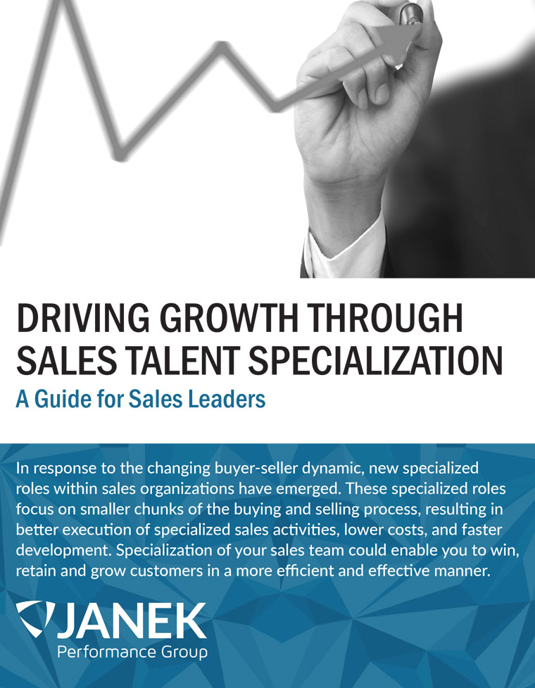 Driving Growth Through Sales Talent Specialization