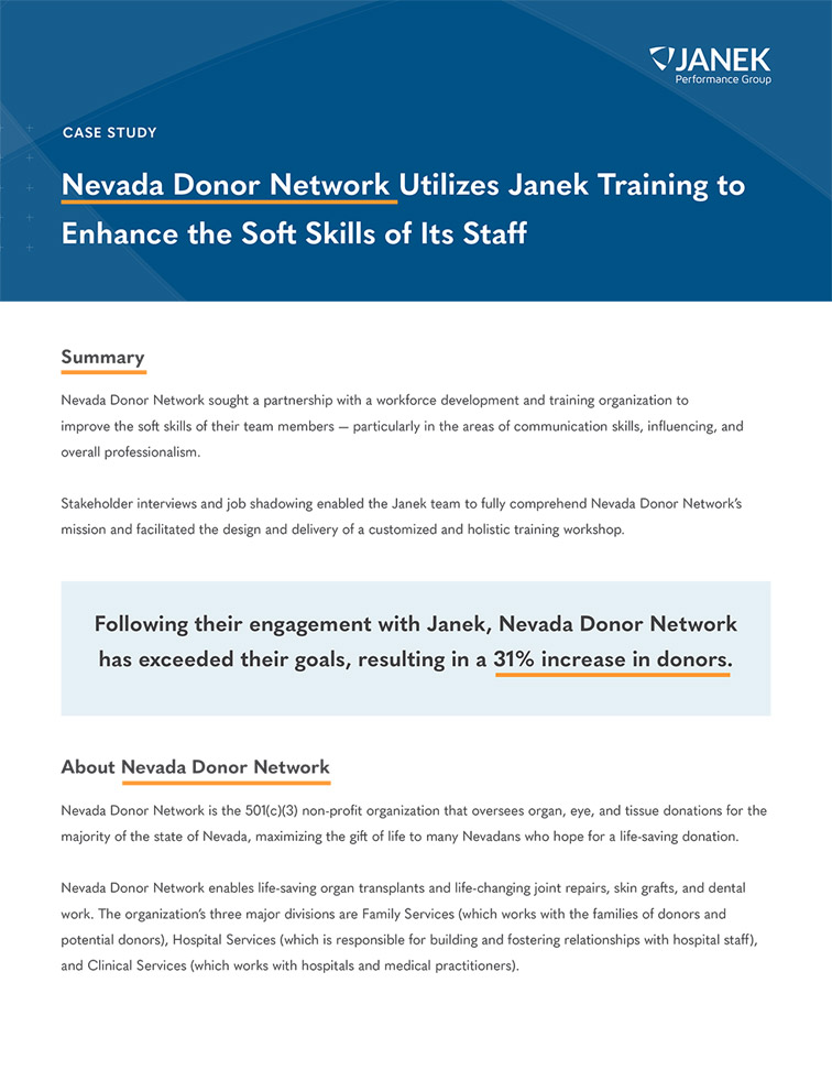 Nevada Donor Network Case Study