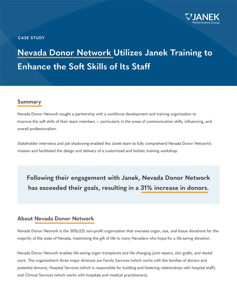 Nevada Donor Network Case Study