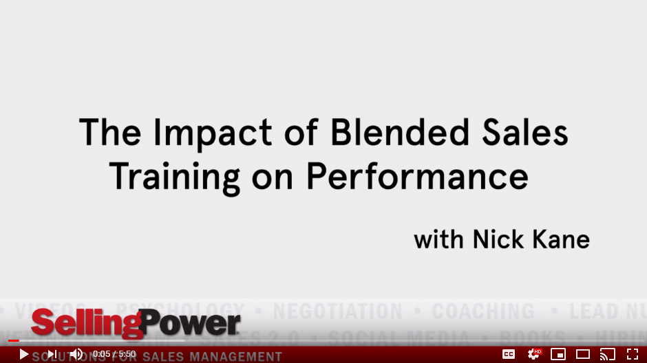 The Impact of Blended Sales Training on Performance