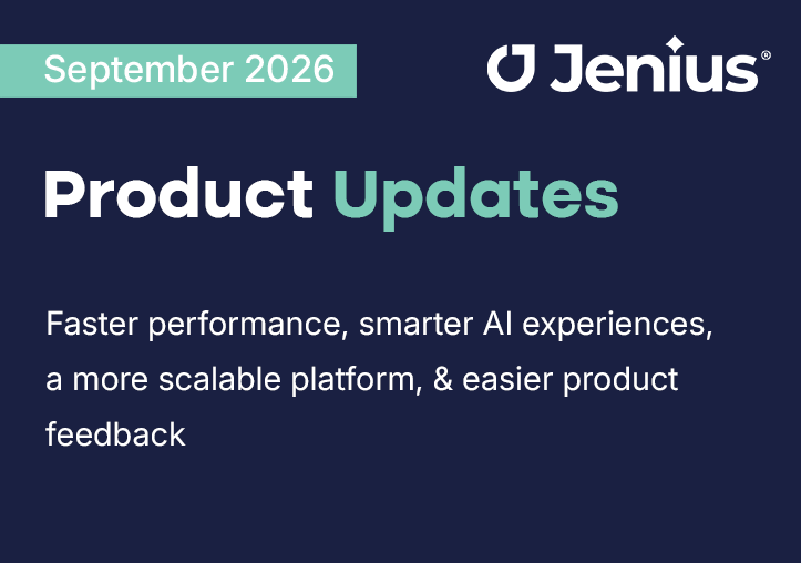 September 2026 Jenius Product Updates