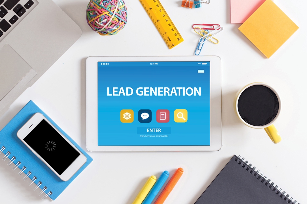 LEAD GENERATION CONCEPT ON TABLET PC SCREEN