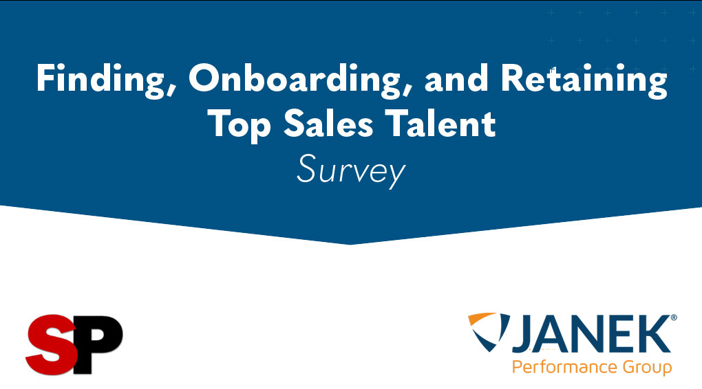 Participate in Research on Finding, Onboarding, and Retaining Top Sales Talent