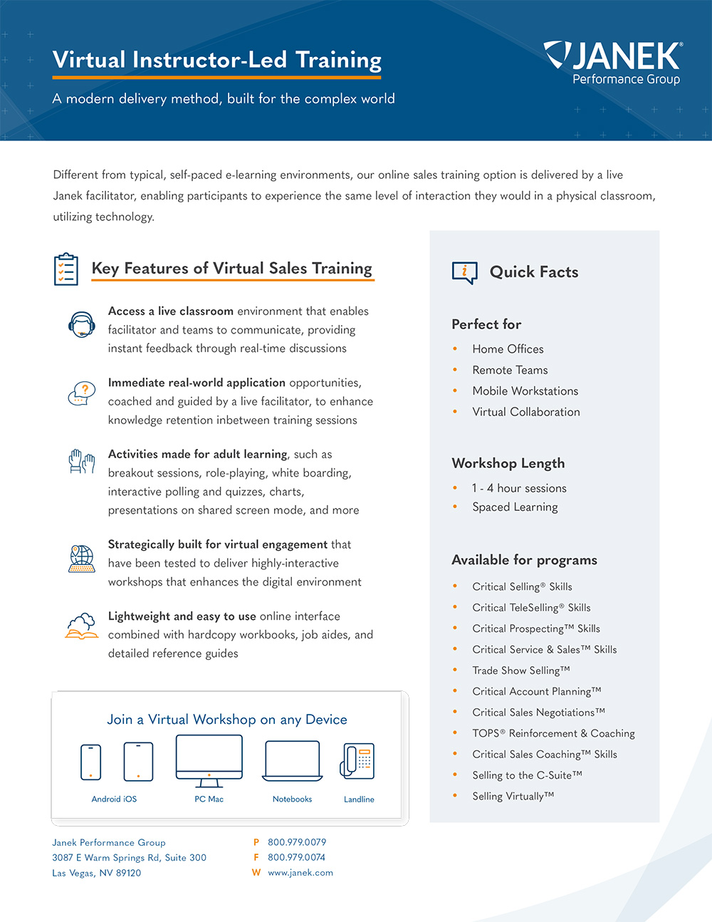 Virtual Instructor Led Sales Training