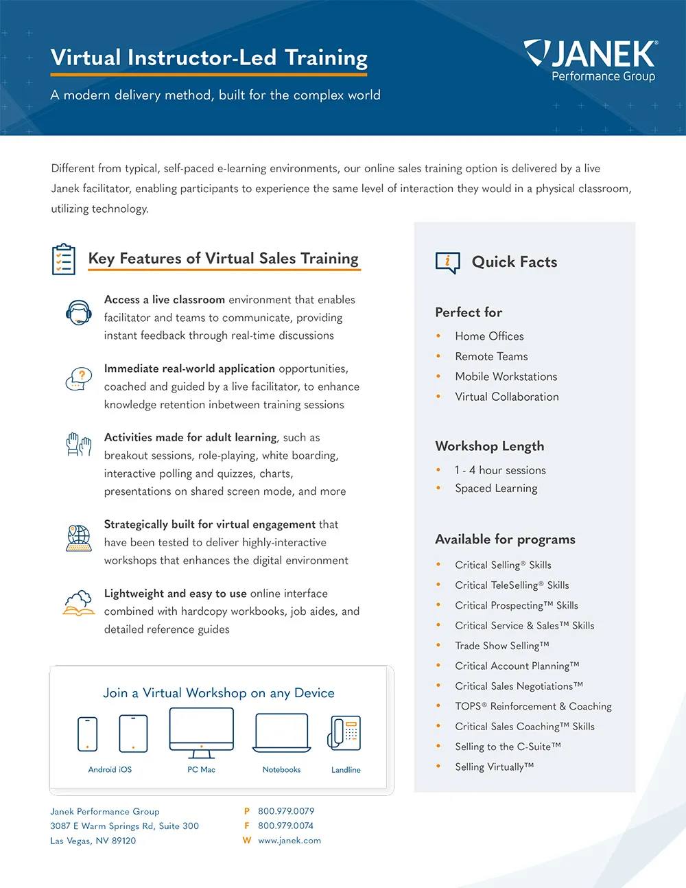 Virtual Instructor Led Sales Training