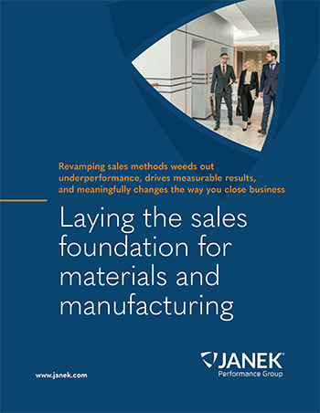 Laying the Sales Foundation for Materials and Manufacturing